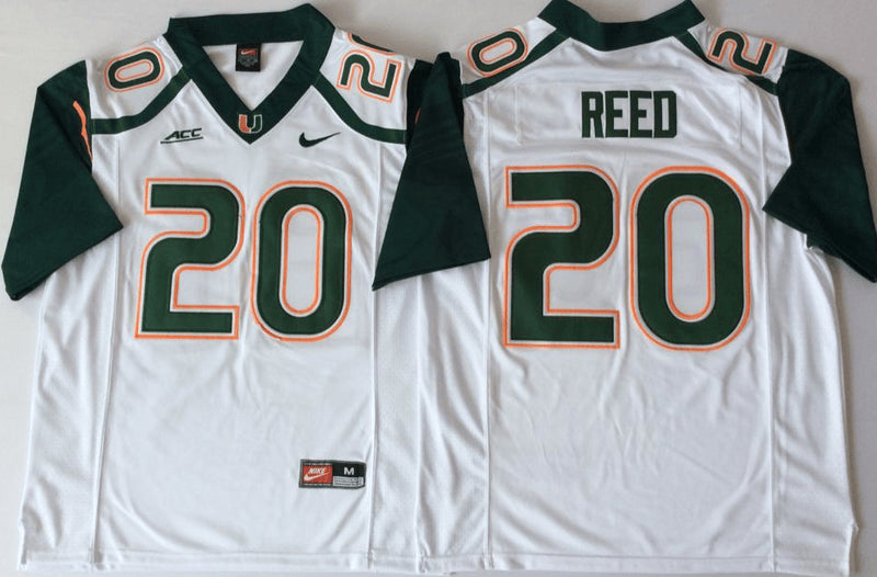 Ed White Miami Hurricanes green jersey