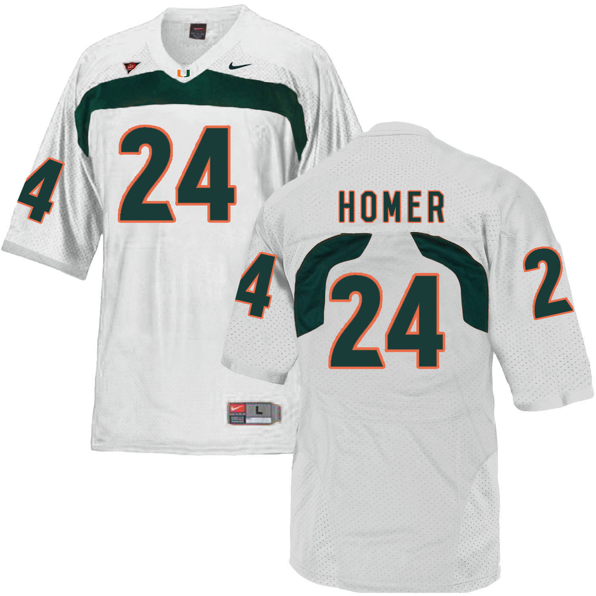Travis Homer Miami Hurricanes white jersey