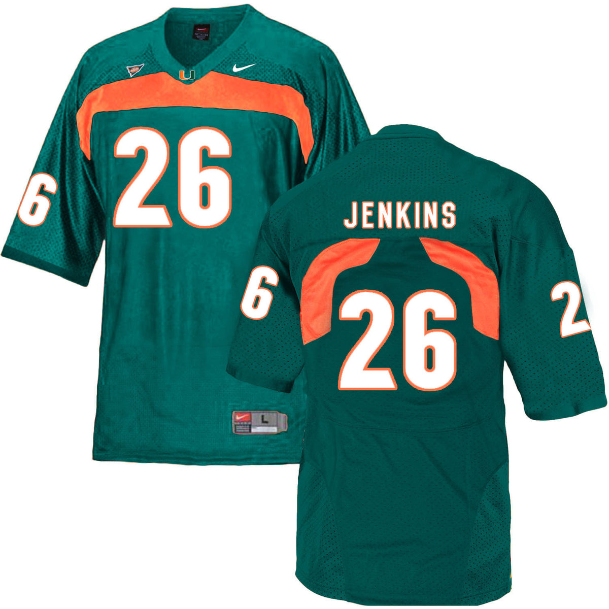 Rayshawn Jenkins Miami Hurricanes green jersey