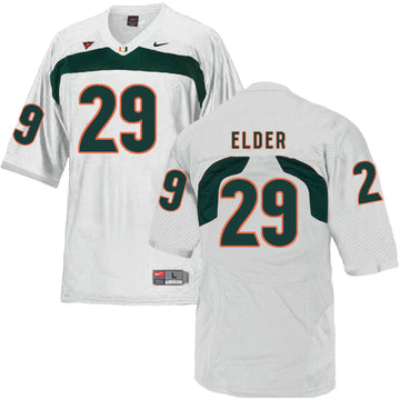Corn Elder Miami Hurricanes white jersey