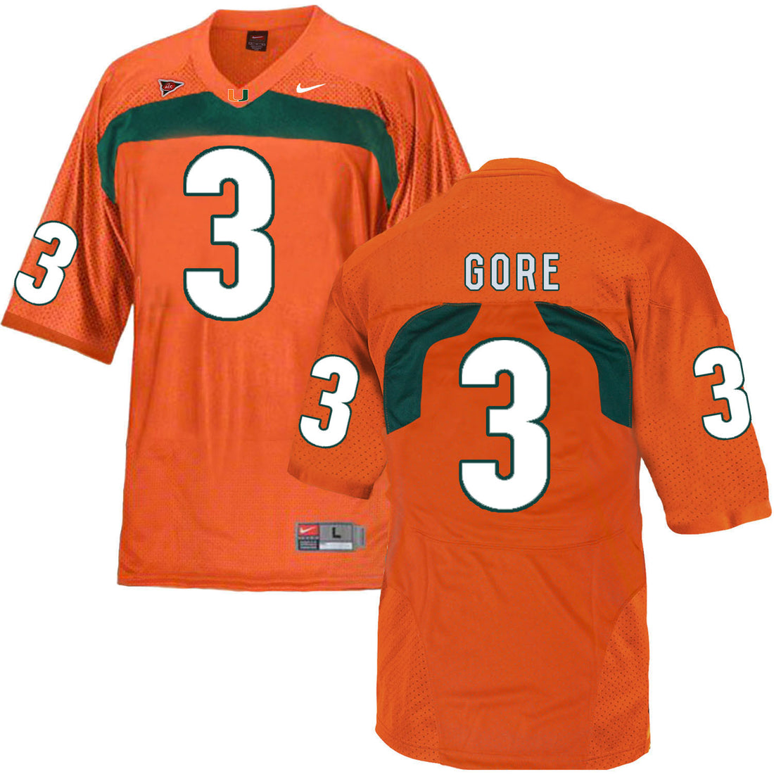 Frank Gore Miami Hurricanes orange jersey