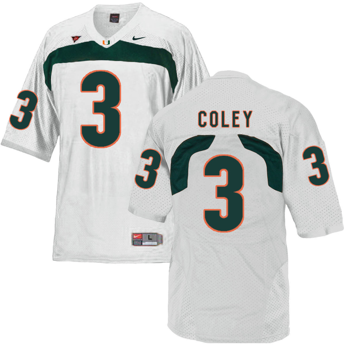 Stacy Coley Miami Hurricanes white jersey