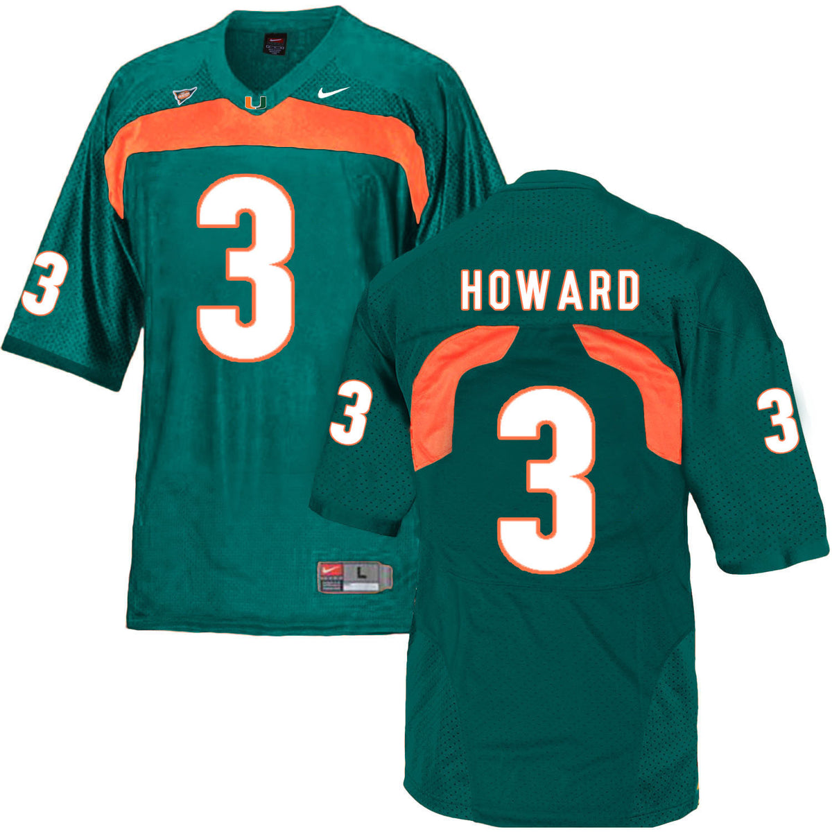 Tracy Howard Miami Hurricanes green jersey