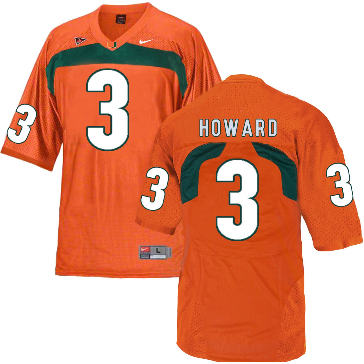 Tracy Howard Miami Hurricanes orange jersey