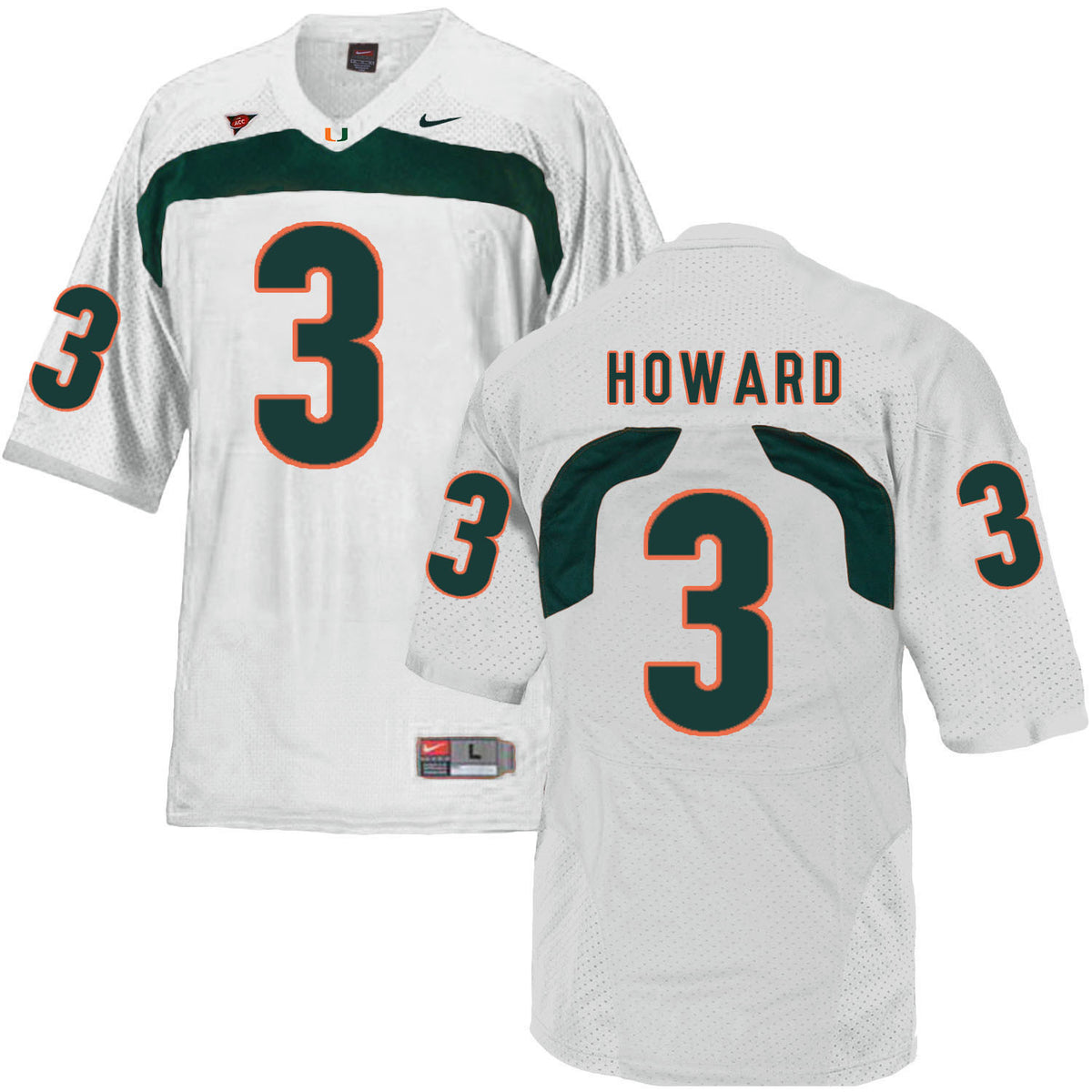 Tracy Howard Miami Hurricanes white jersey
