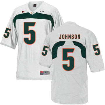Andre Johnson Miami Hurricanes white jersey