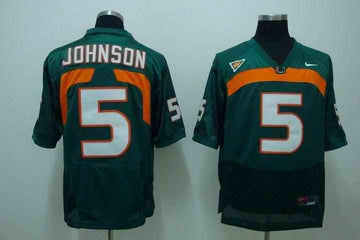 Reggie Bush Miami Hurricanes green jersey
