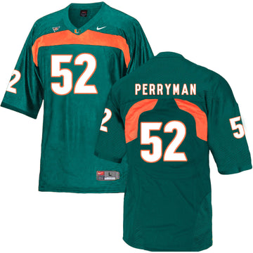 Denzel Perryman Miami Hurricanes green jersey