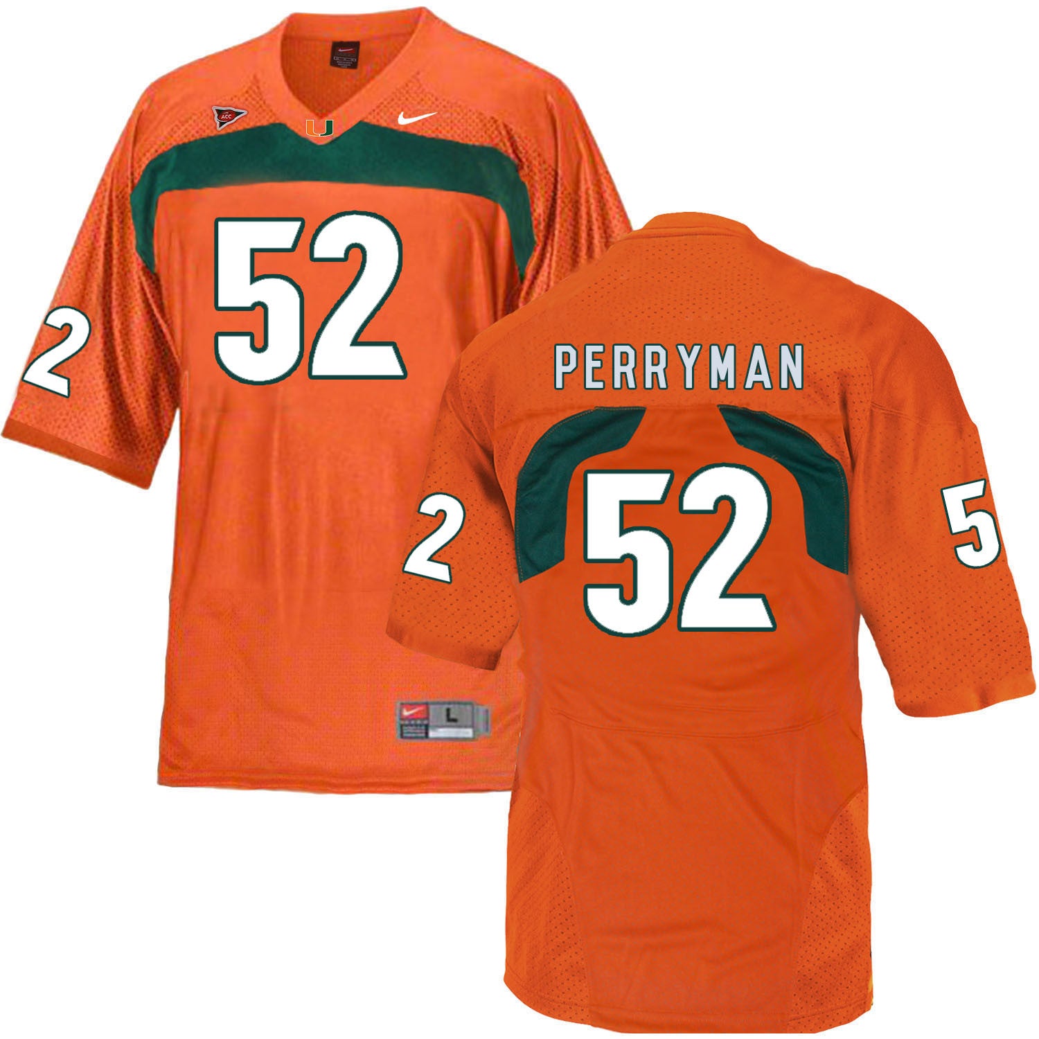 Denzel Perryman Miami Hurricanes orange jersey
