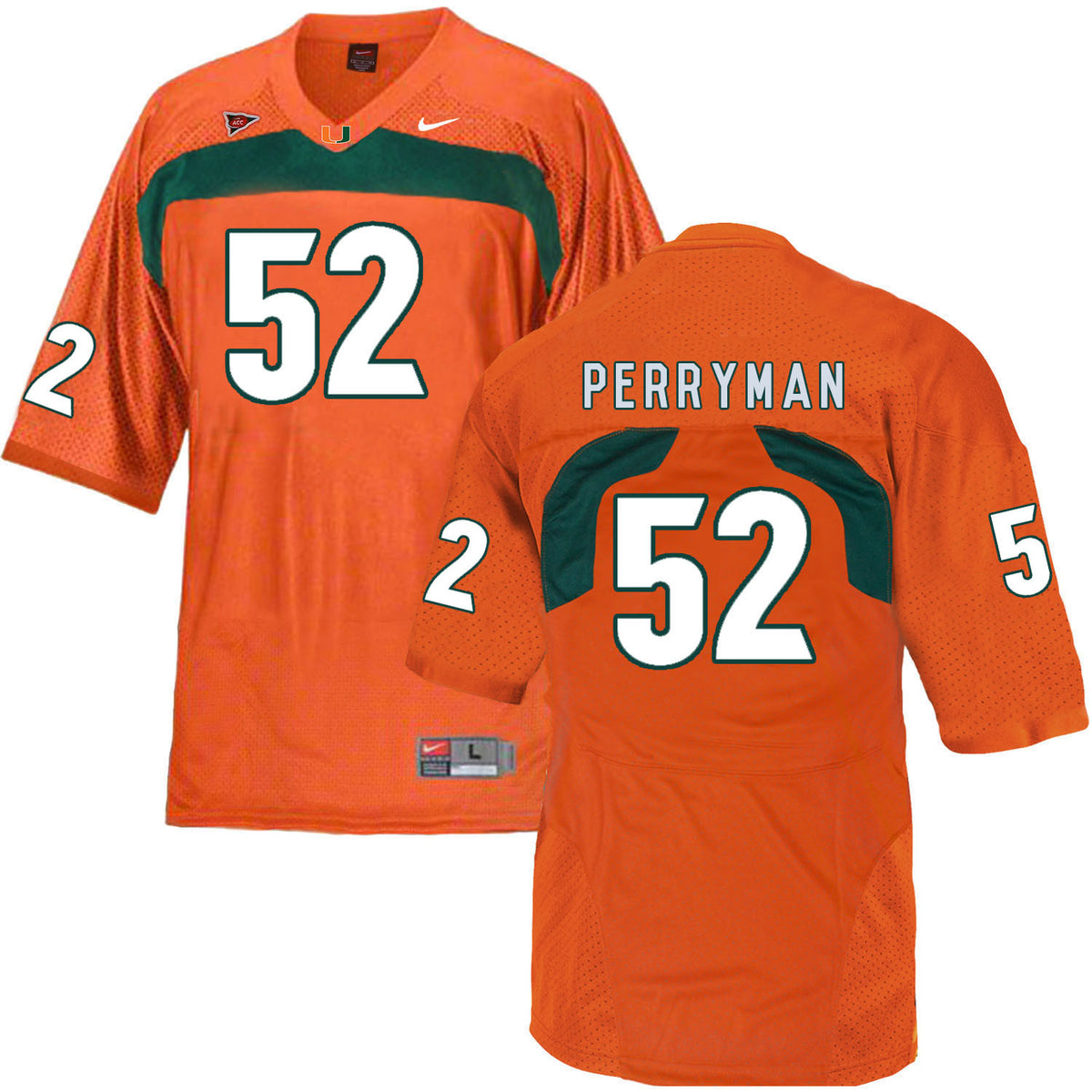 Denzel Perryman Miami Hurricanes orange jersey