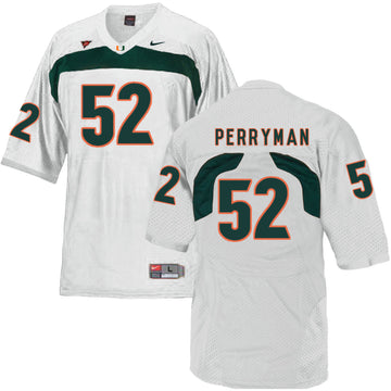Denzel Perryman Miami Hurricanes white jersey