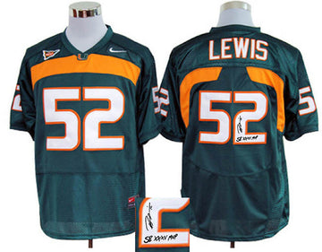 Lewis Miami Hurricanes green jersey