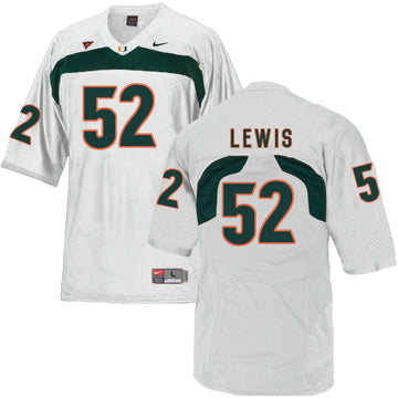 Ray Lewis Miami Hurricanes white jersey