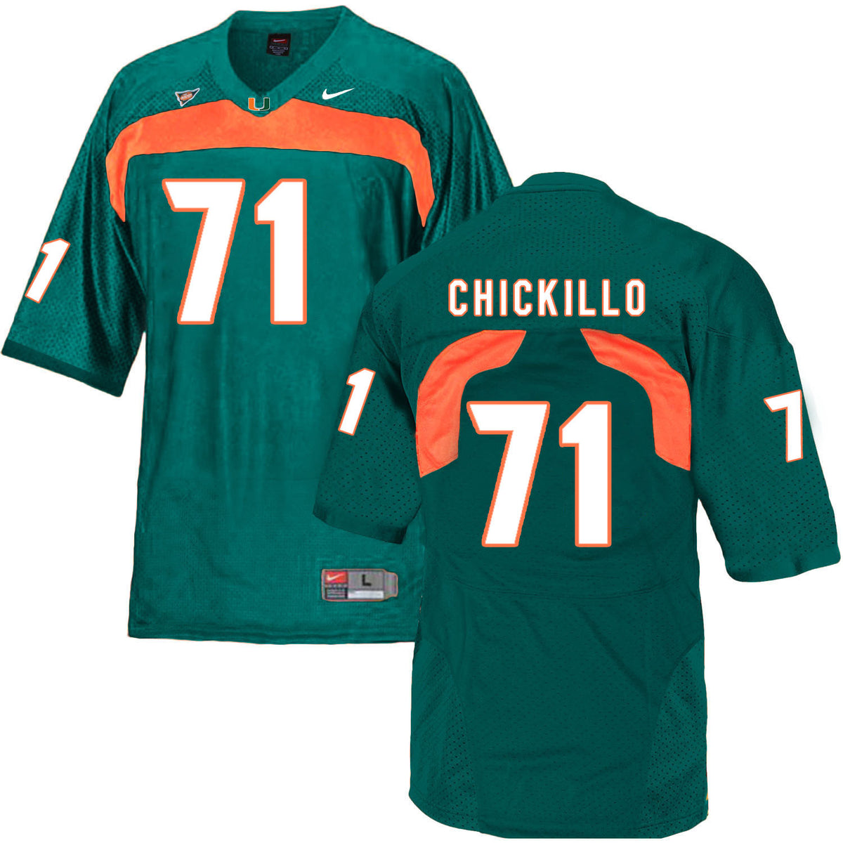 Anthony Chickillo Miami Hurricanes green jersey