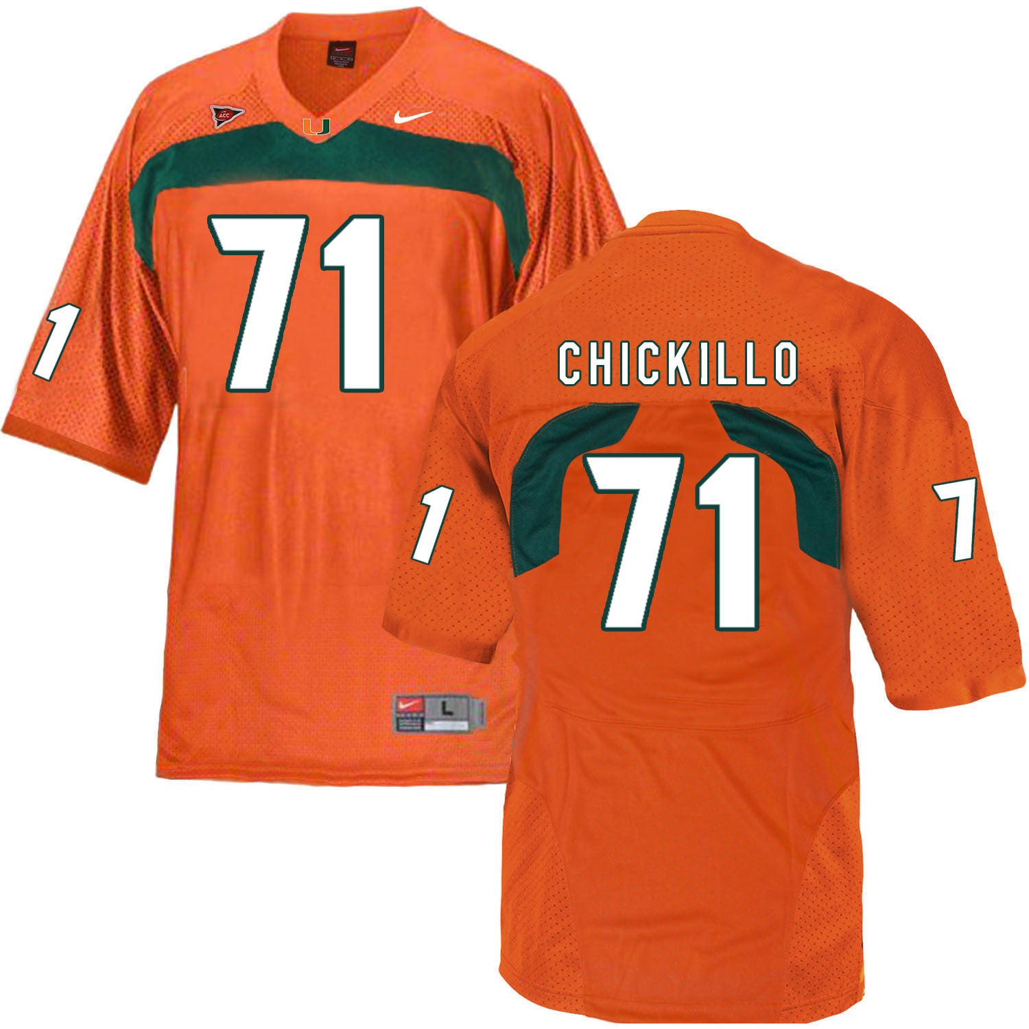 Anthony Chickillo Miami Hurricanes orange jersey
