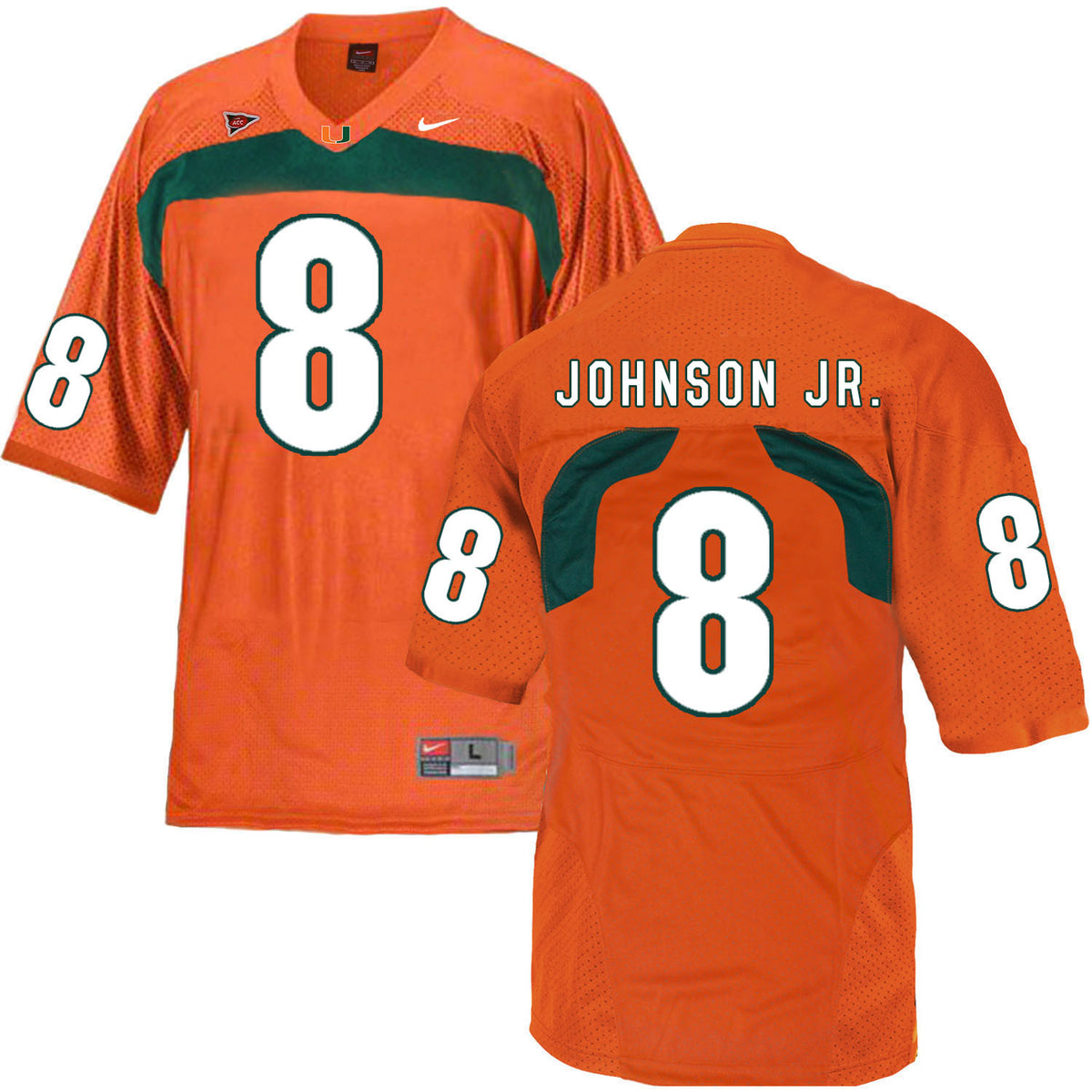 Duke Johnson Miami Hurricanes orange jersey