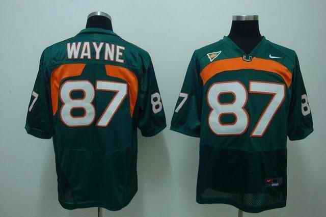Reggie Wayne Miami Hurricanes green jersey