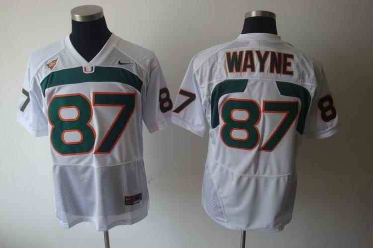 Reggie Wayne Miami Hurricanes white jersey