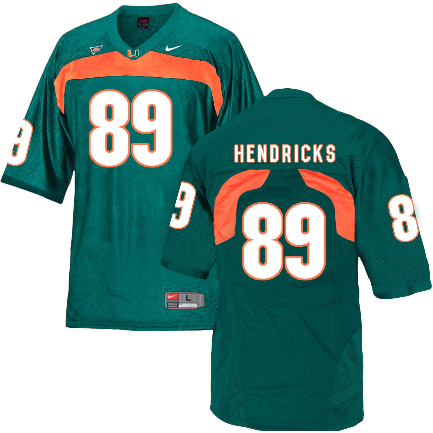 Hendricks Miami Hurricanes green jersey