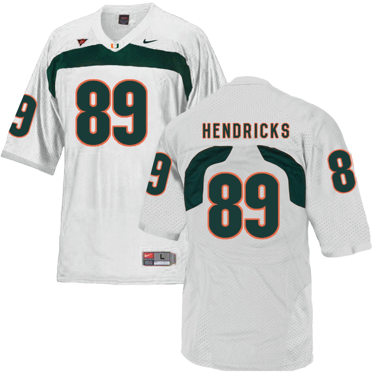 Hendricks Miami Hurricanes white jersey