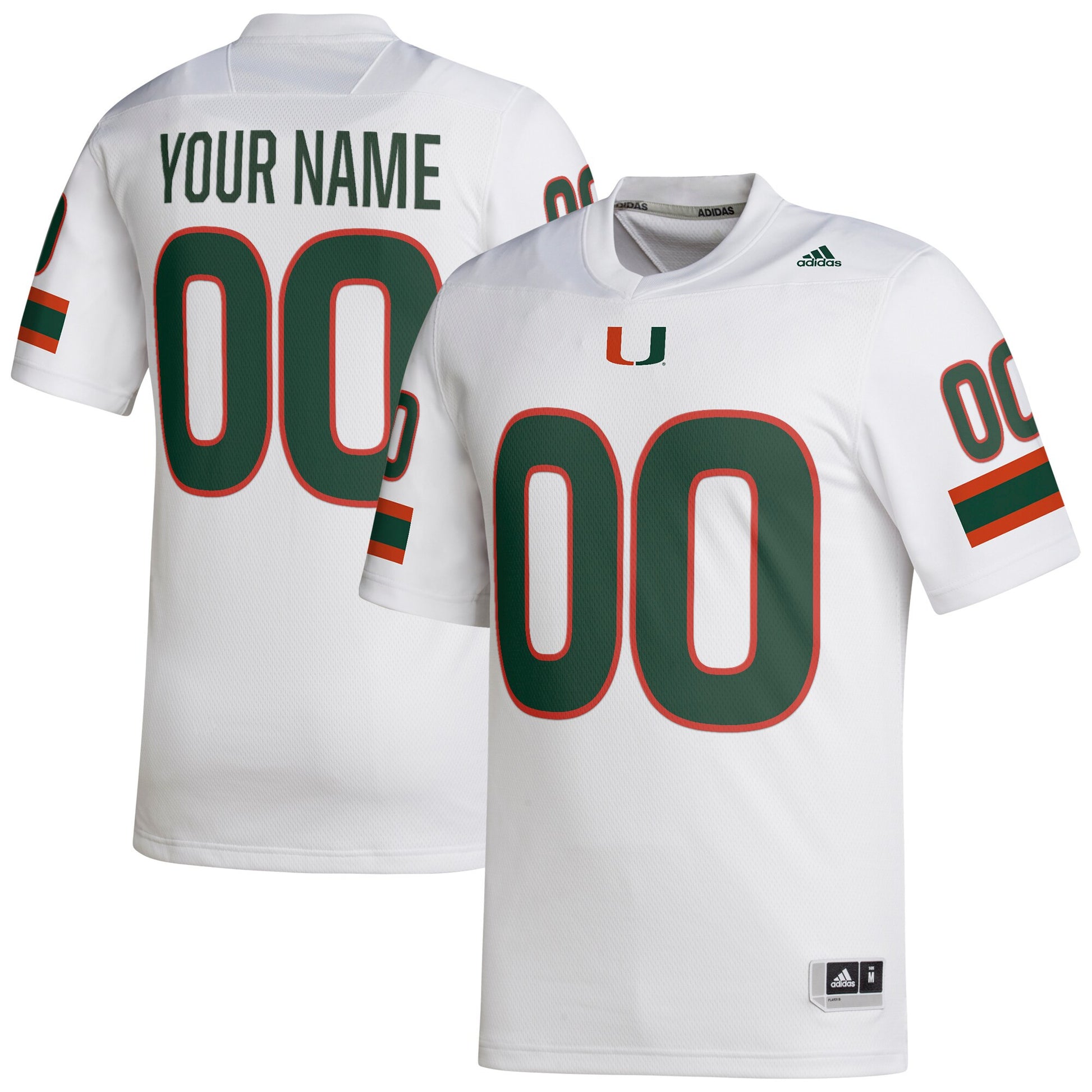 Custom Miami Hurricanes white jersey
