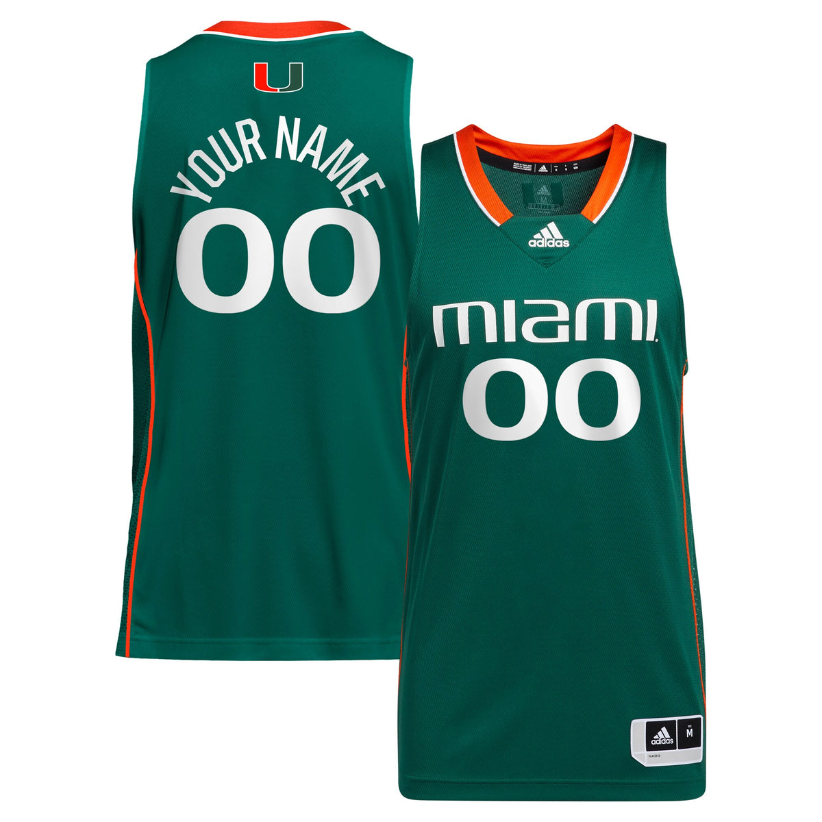 Custom Miami Hurricanes green Alternate jersey