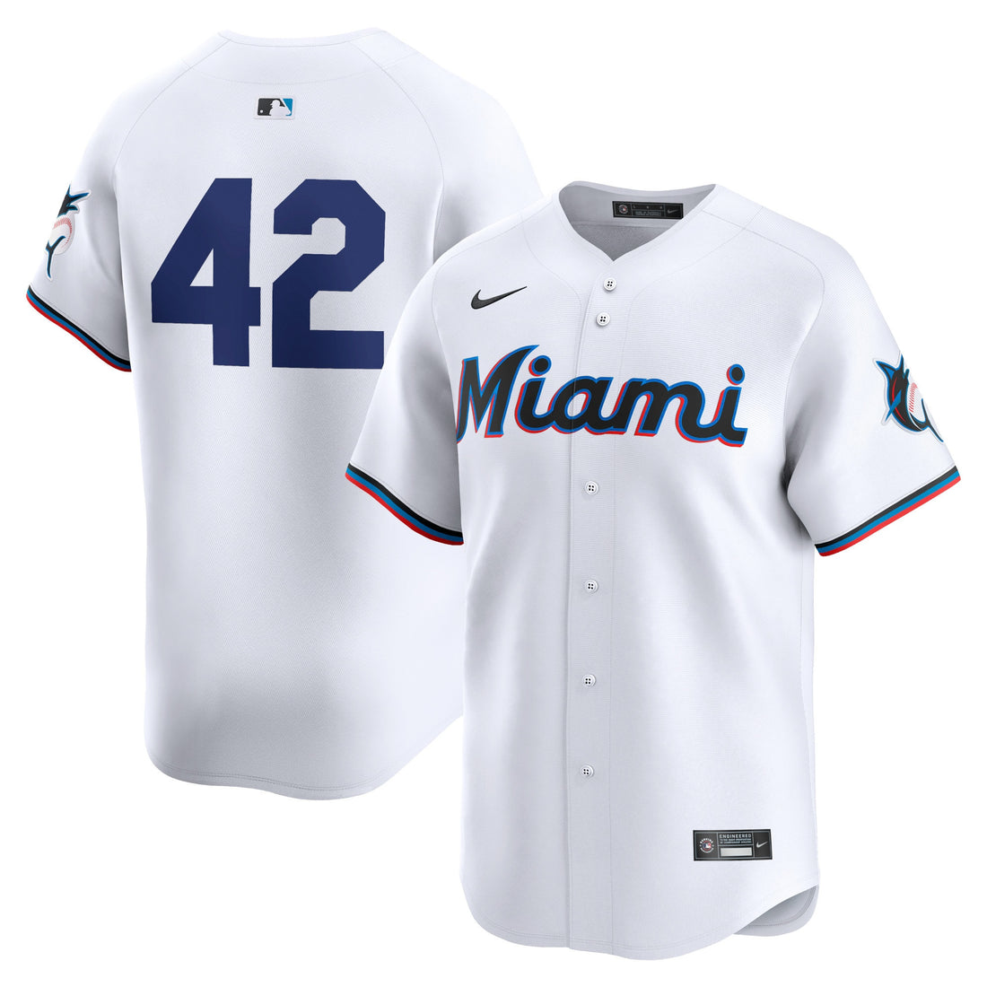 Miami Marlins white Limited jersey