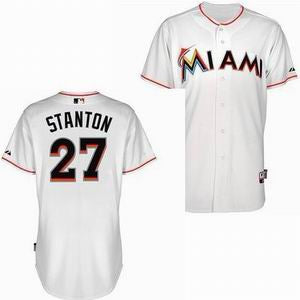 Stanton Miami Marlins white jersey