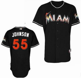 Johnson Miami Marlins black jersey
