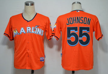 Johnson Miami Marlins orange jersey