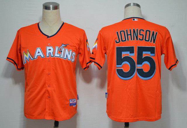Johnson Miami Marlins orange jersey