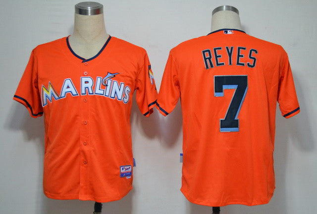 Jose Reyes Miami Marlins orange jersey