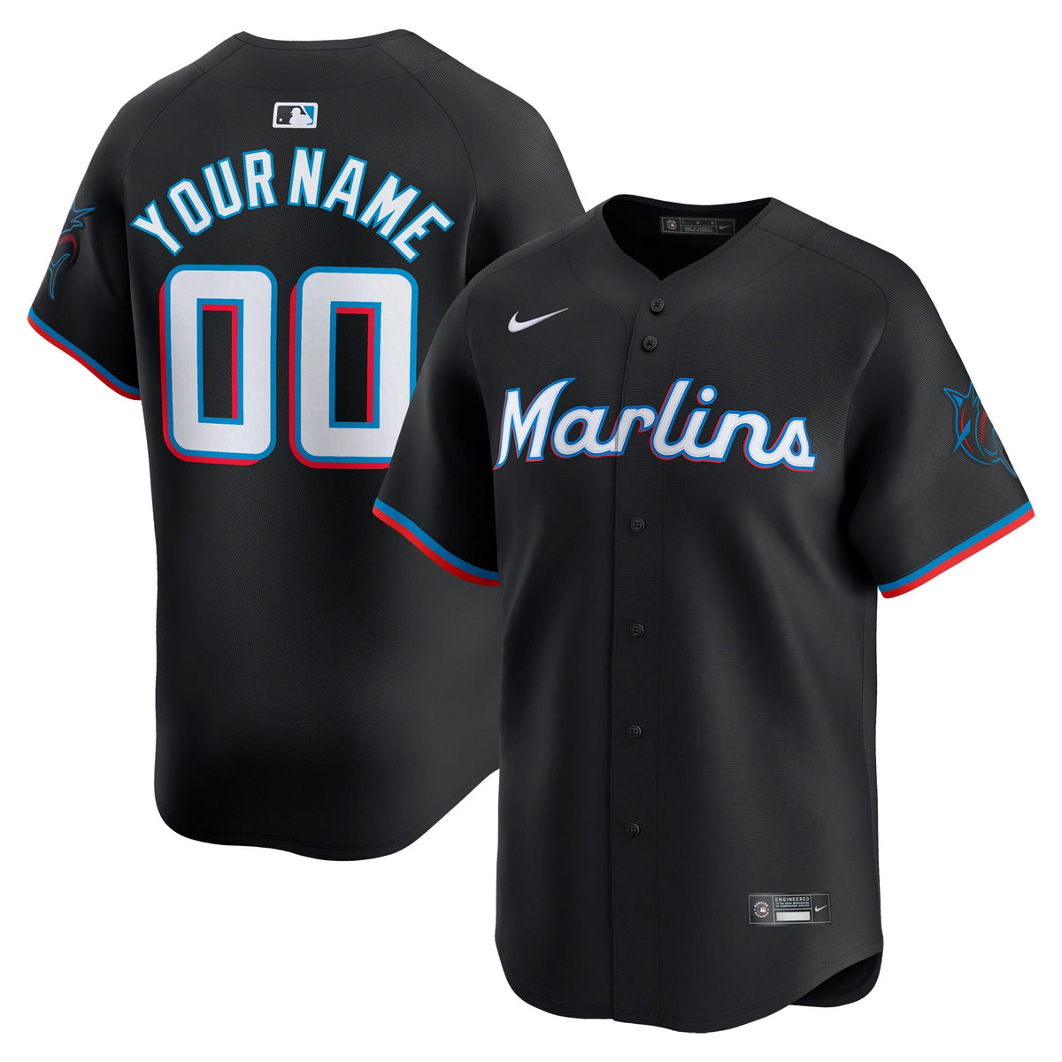 Miami Marlins black Limited jersey