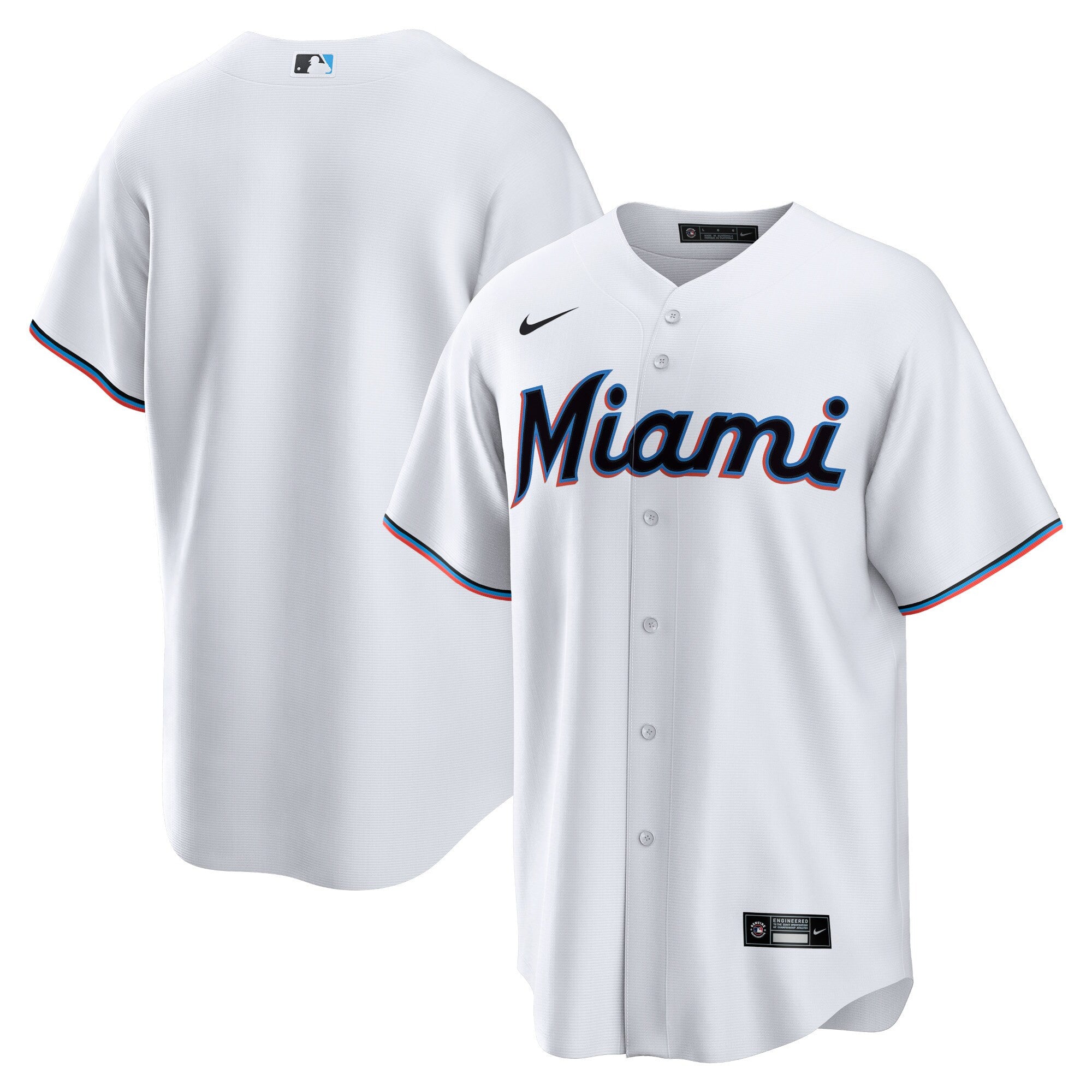 Miami Marlins white Home jersey