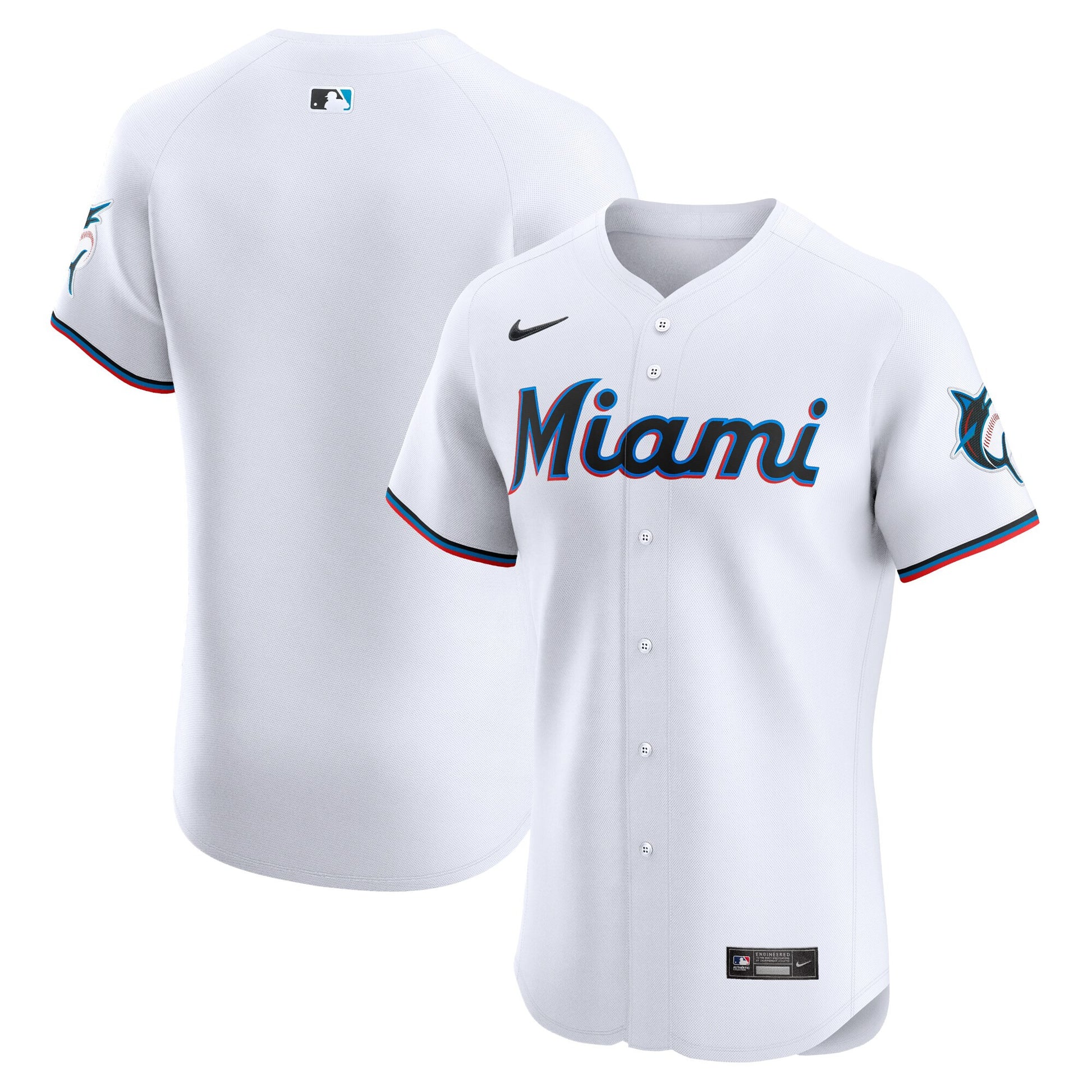 Miami Marlins white Elite jersey