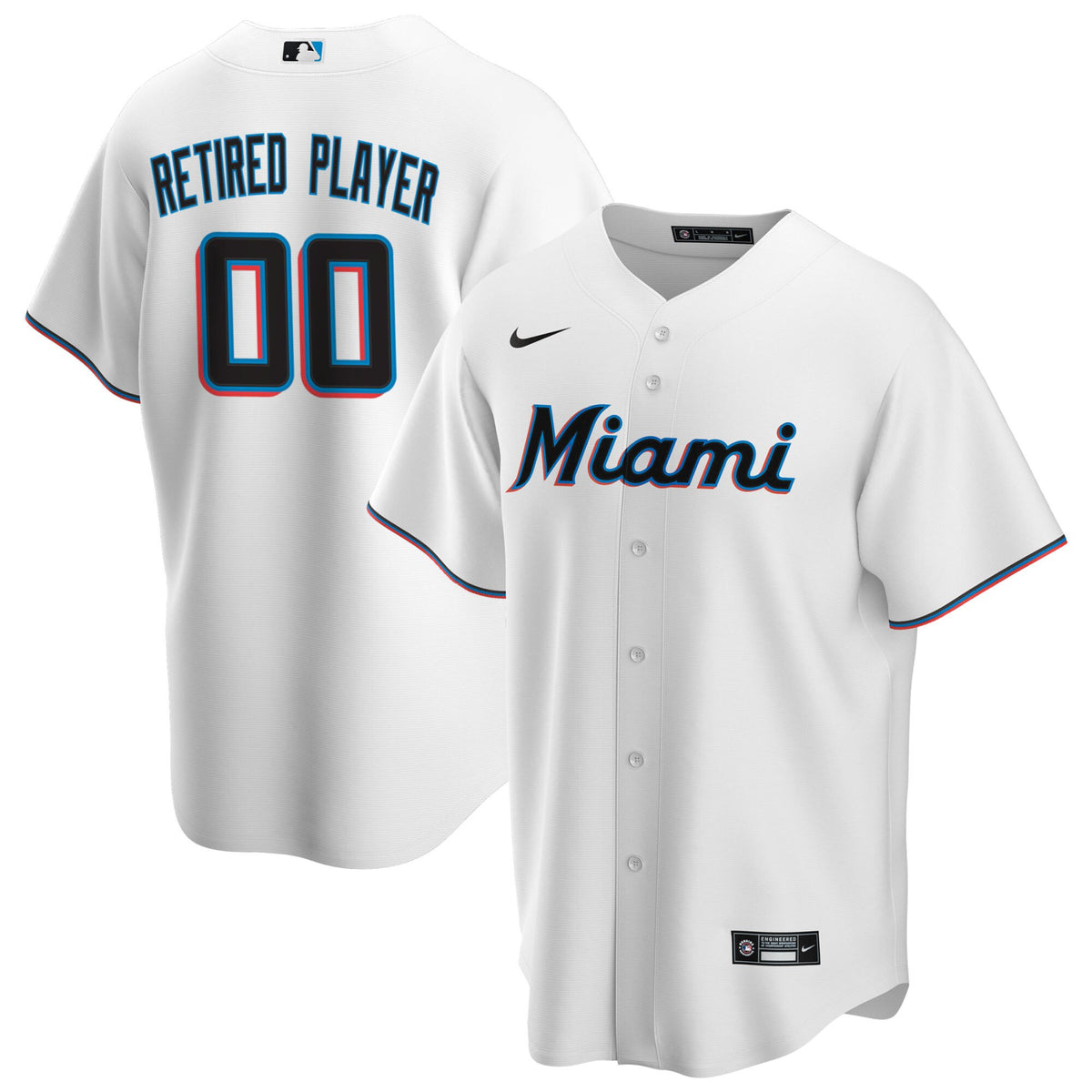 Miami Marlins white Home jersey