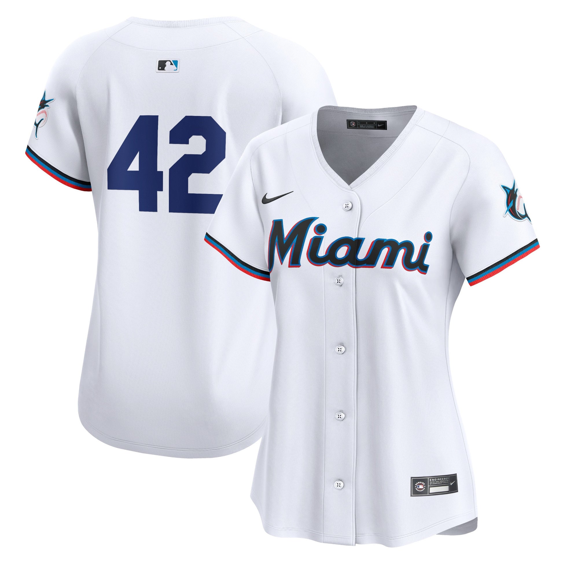 Miami Marlins white Limited jersey