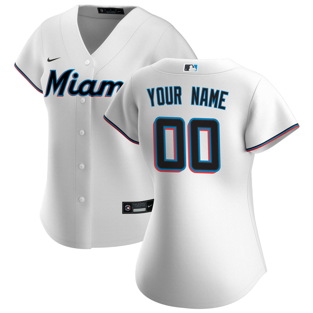 Miami Marlins white Home jersey