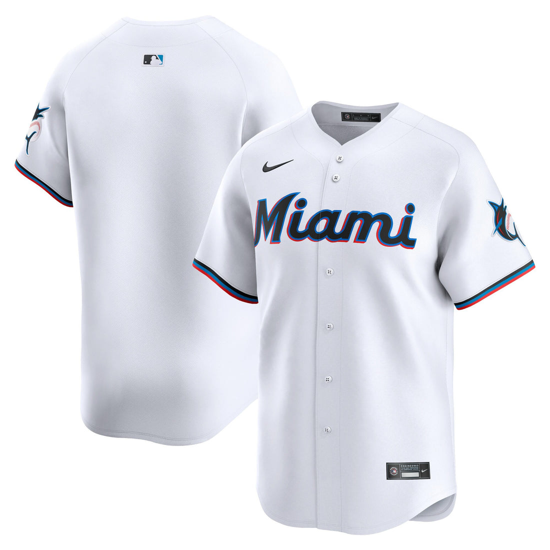 Miami Marlins white Limited jersey
