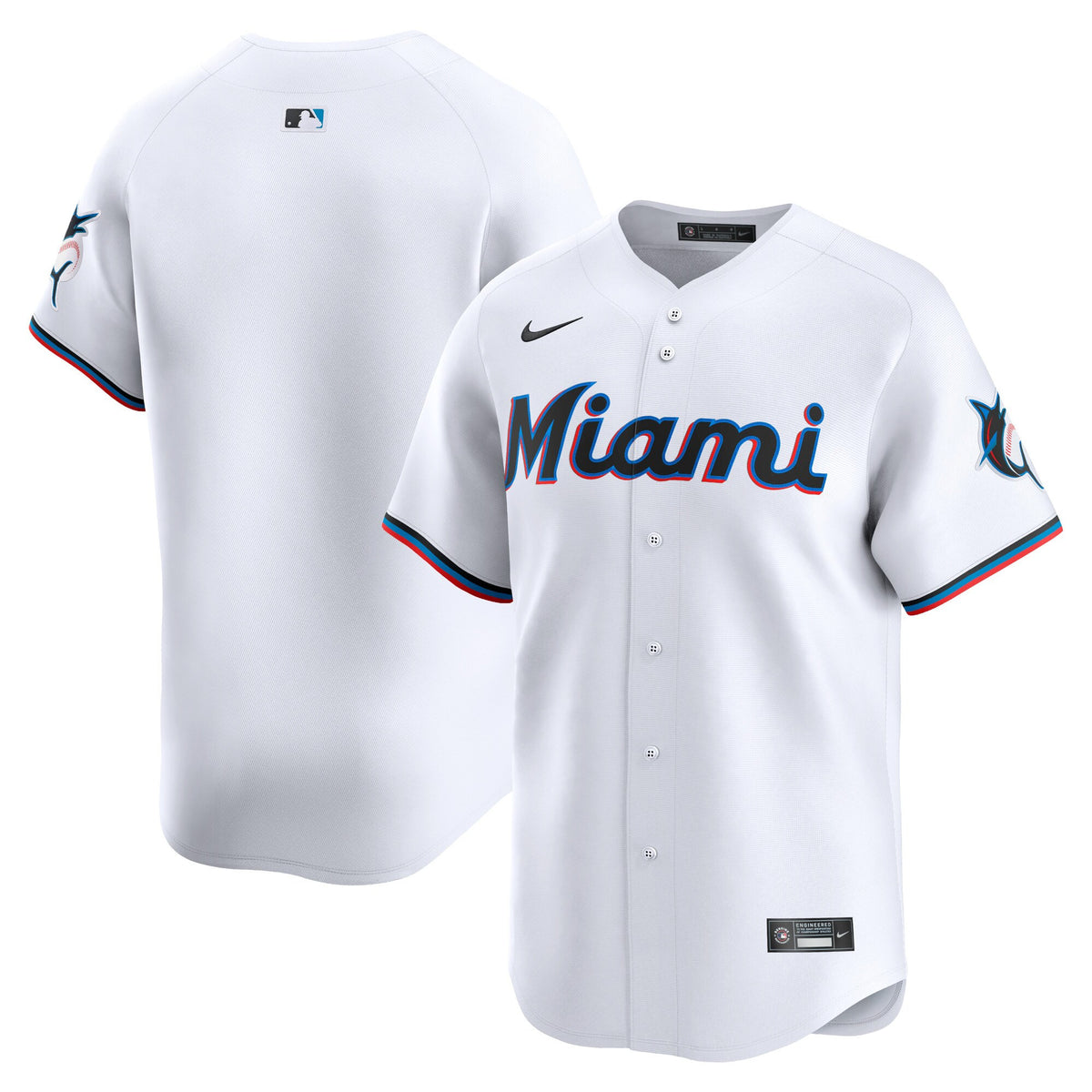 Miami Marlins white Limited jersey