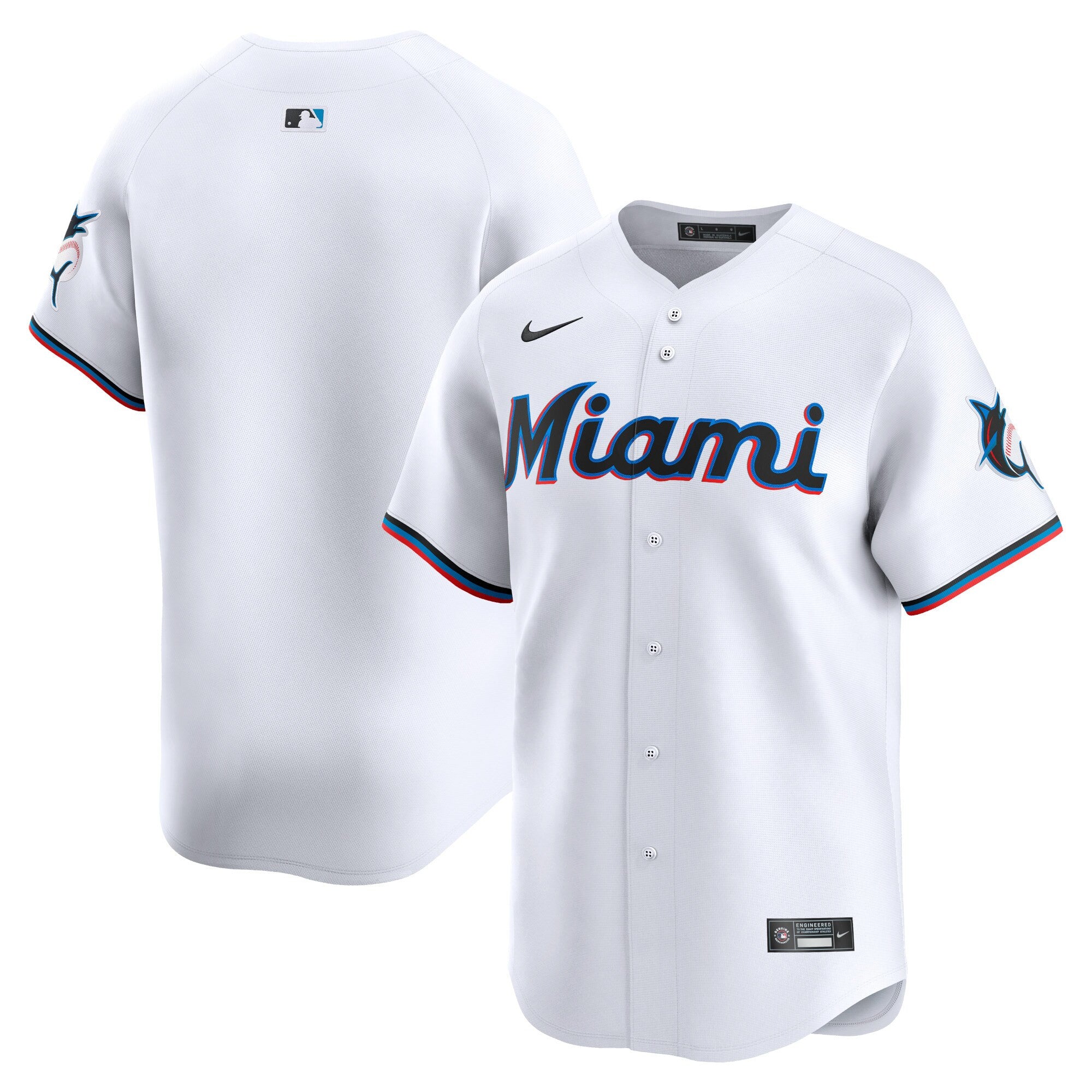 Miami Marlins white Limited jersey