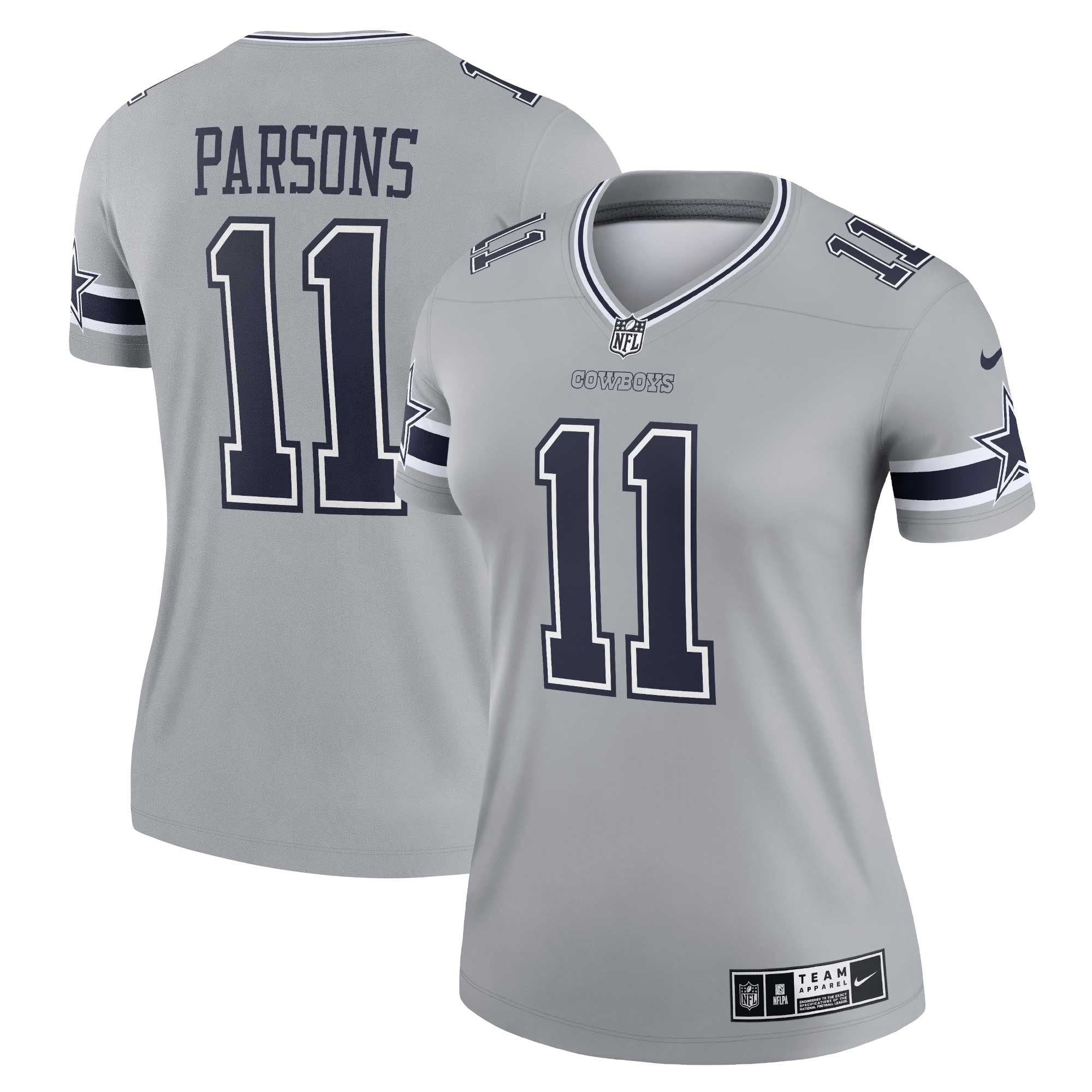 Micah Parsons Dallas Cowboys silver Inverted Legend jersey