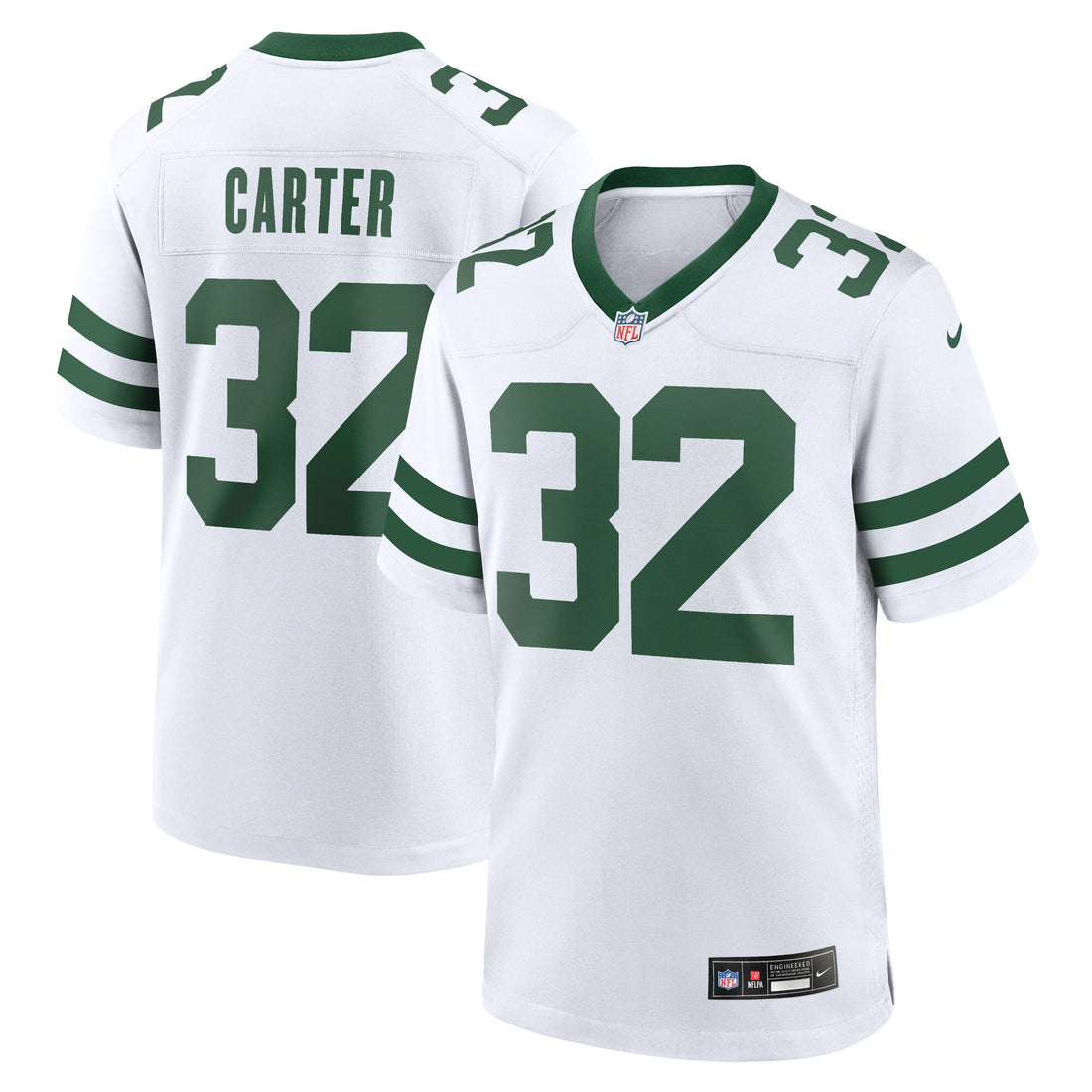 Michael Carter New York Jets white jersey