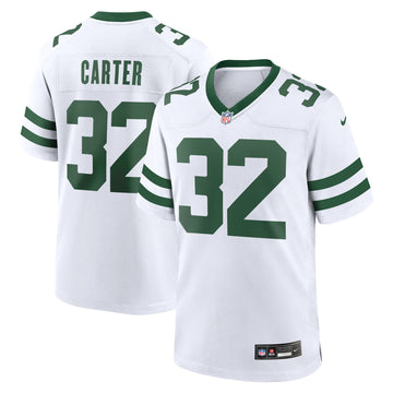 Michael Carter New York Jets white jersey