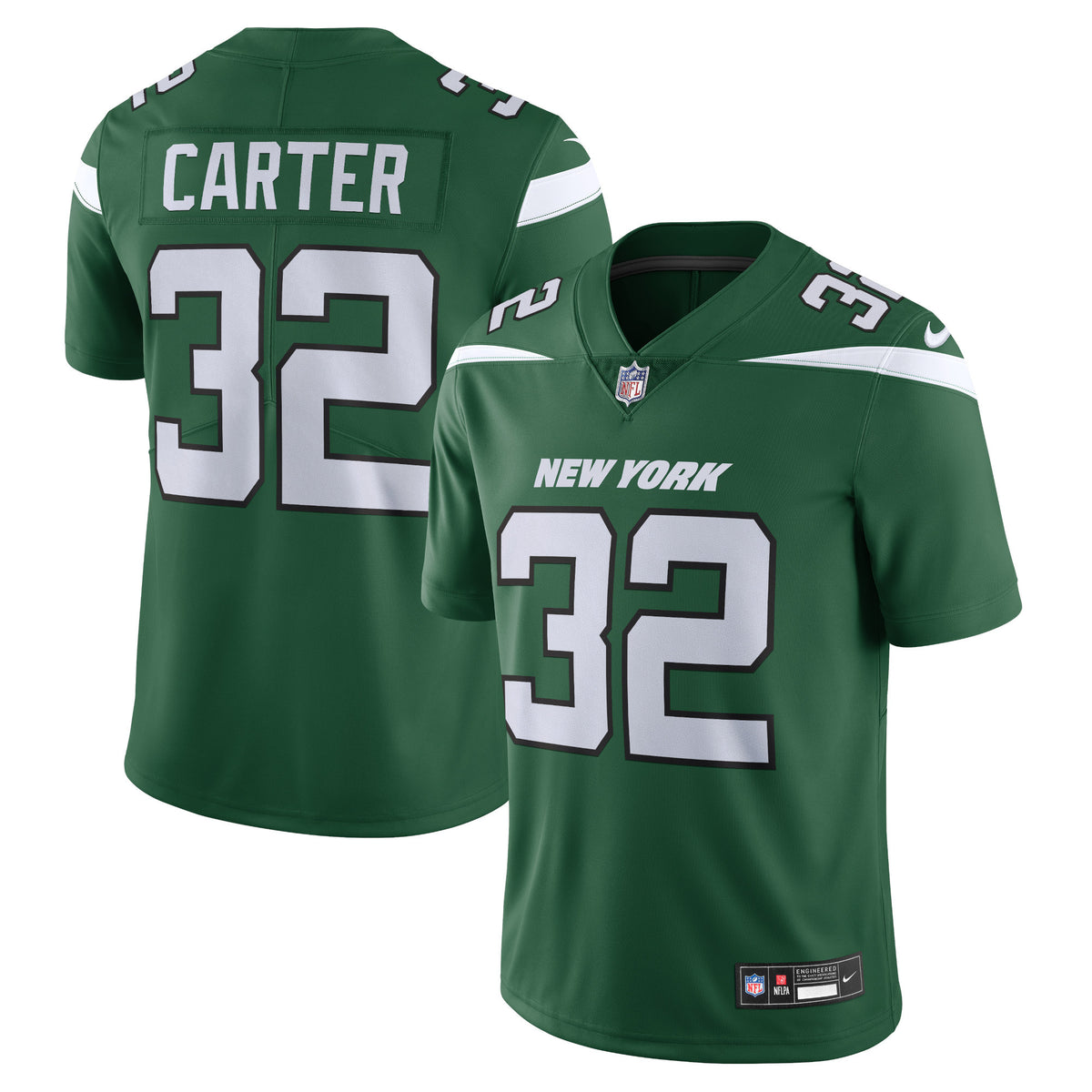 Michael Carter New York Jets green Vapor jersey