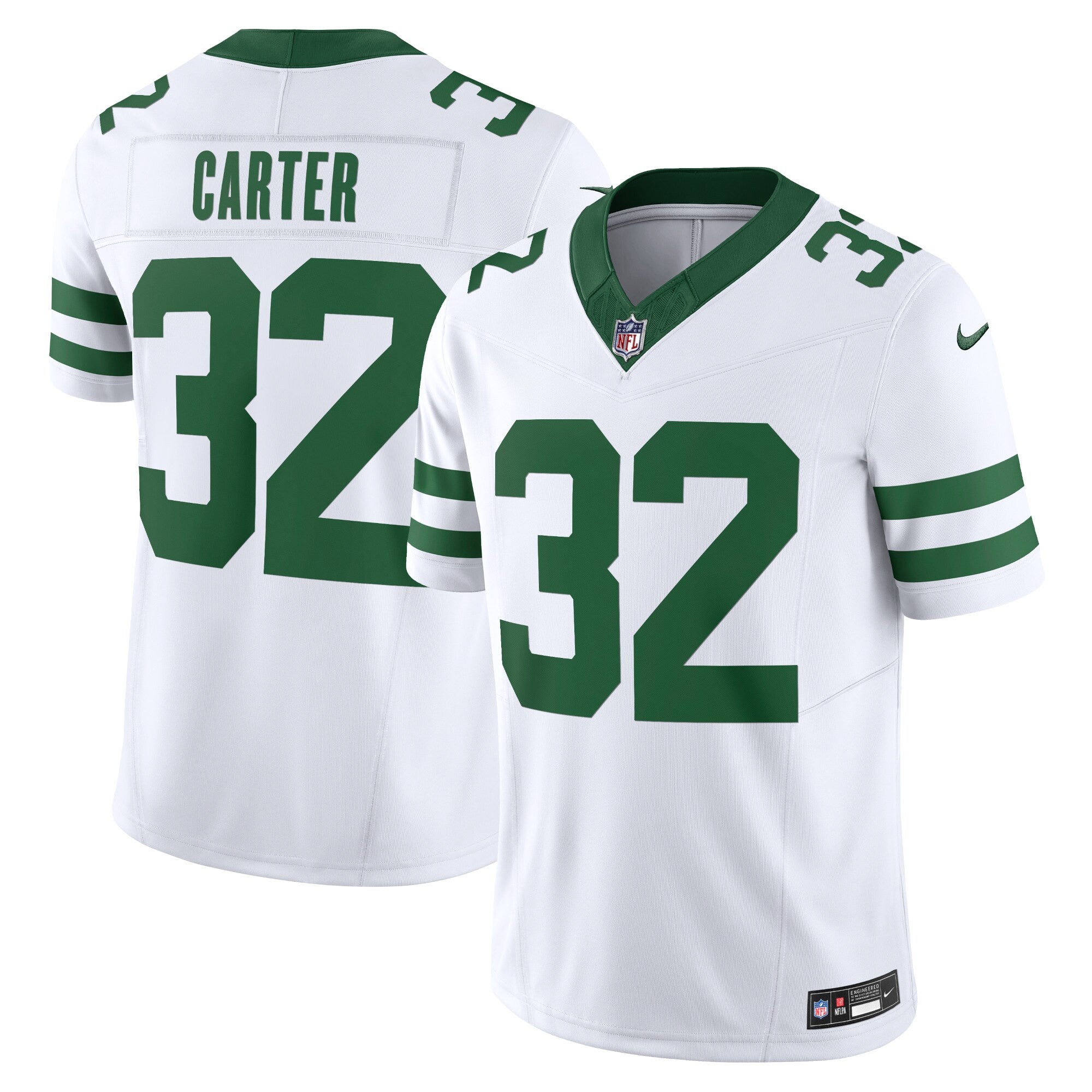 Michael Carter New York Jets white Vapor jersey