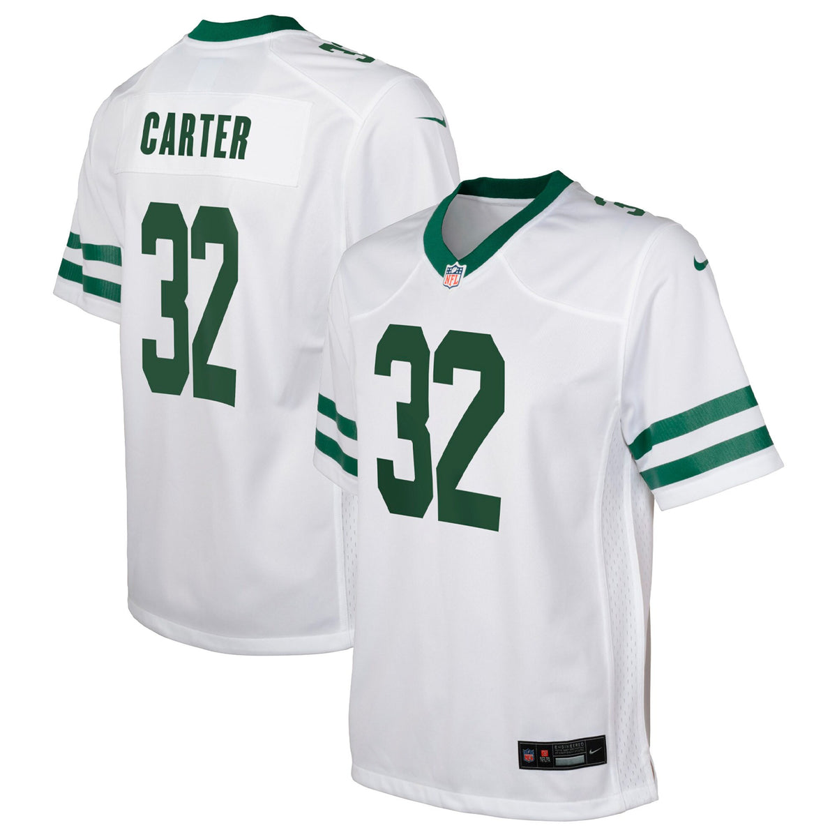 Michael Carter New York Jets white jersey
