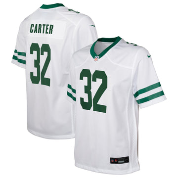 Michael Carter New York Jets white jersey