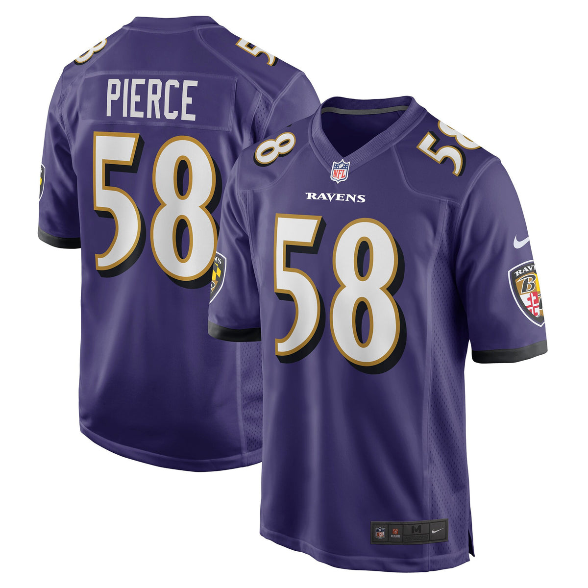 Michael Pierce Baltimore Ravens purple jersey