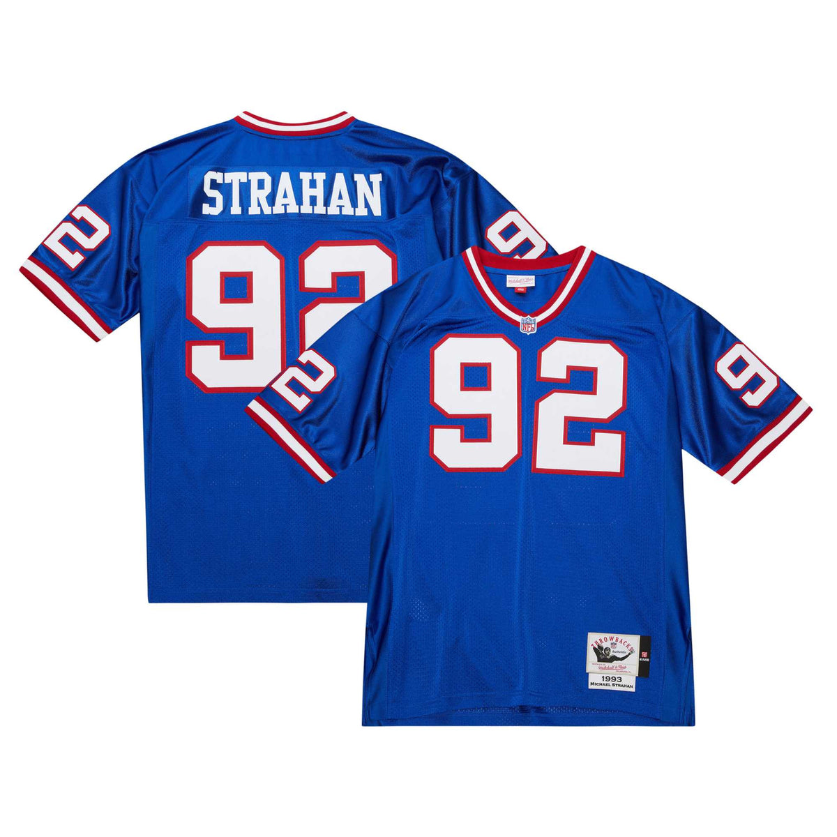 Michael Strahan New York Giants royal Throwback jersey